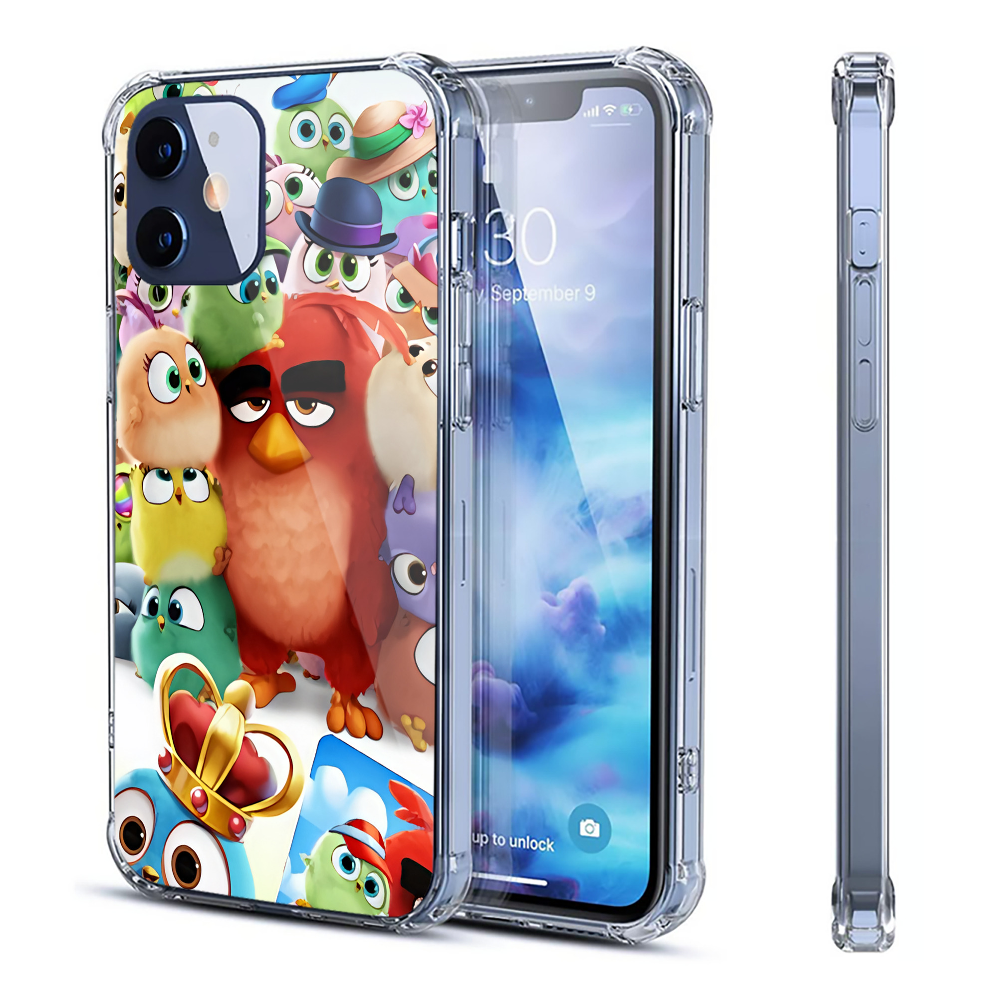 （画像用） Angry Birds アングリーバード 【iPhone 12シリーズ対応】透明スマホケース（クリアソフトケース）